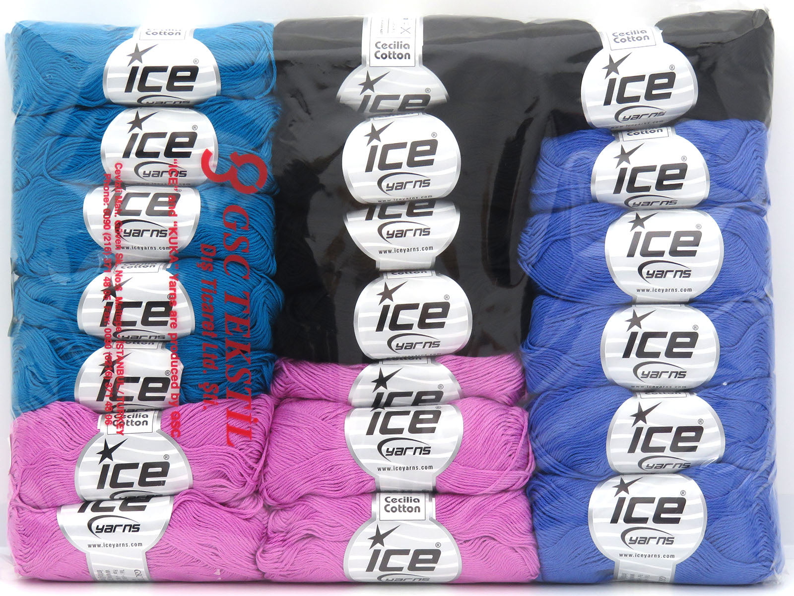 Mixed Lot Multicolor Cecilia Cotton Yarns fnt2-80249
