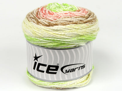 Cakes Cotton Royal White, Green, Yellow, Salmon, Brown fnt2-80473