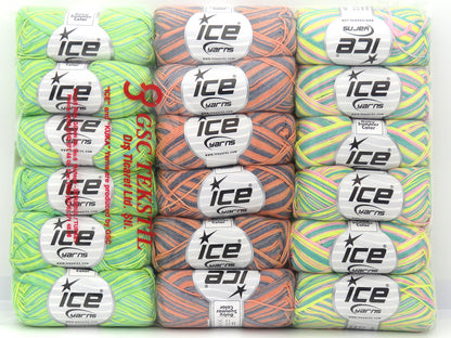 Mixed Lot Multicolor Baby Summer Color Yarns fnt2-80649