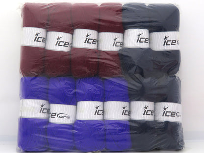 Mixed Lot Multicolor Acrylic Yarns fnt2-80734