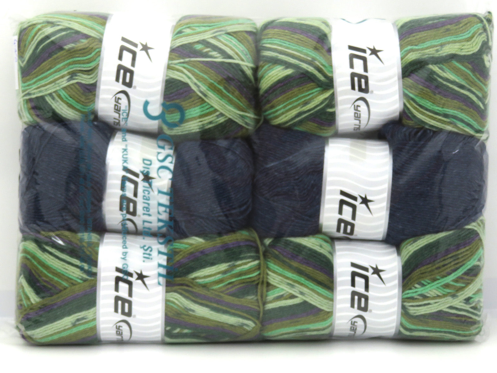 Mixed Lot Multicolor Virgin Wool Sock Yarns fnt2-81428