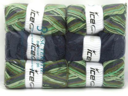 Mixed Lot Multicolor Virgin Wool Sock Yarns fnt2-81428