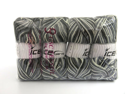 Wool Varicolor Light Grey Shades, White, Black fnt2-81980