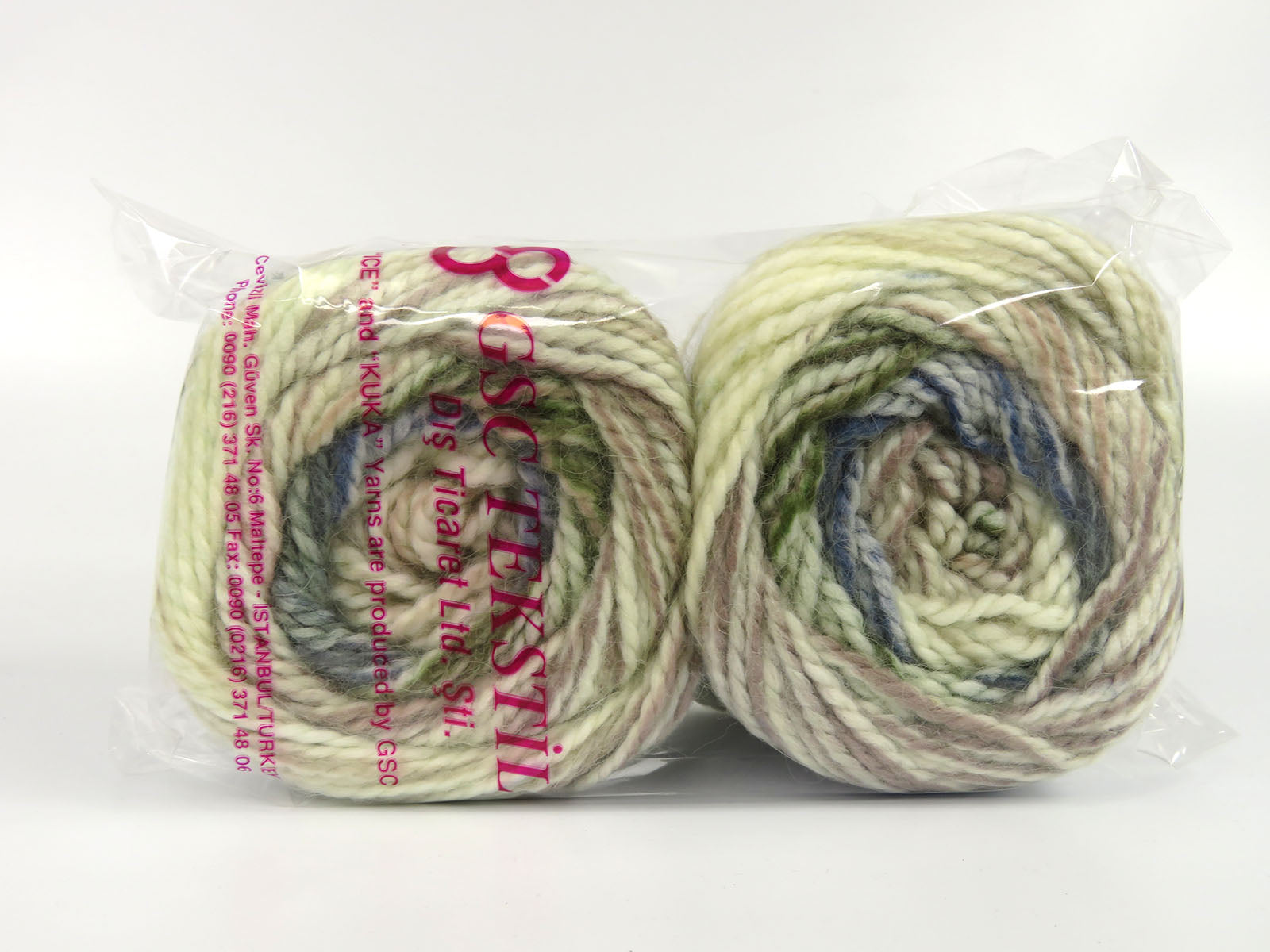 Cakes Alpine Angora Ecru, Blue, Green, Antique Pink fnt2-82158