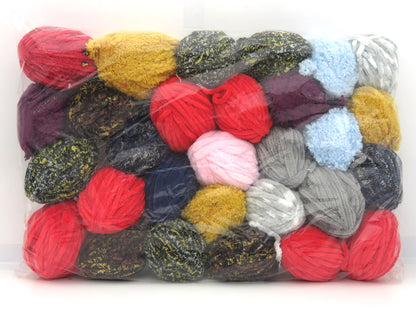 Mixed Lot Multicolor Chenille Leftover Yarns fnt2-82422