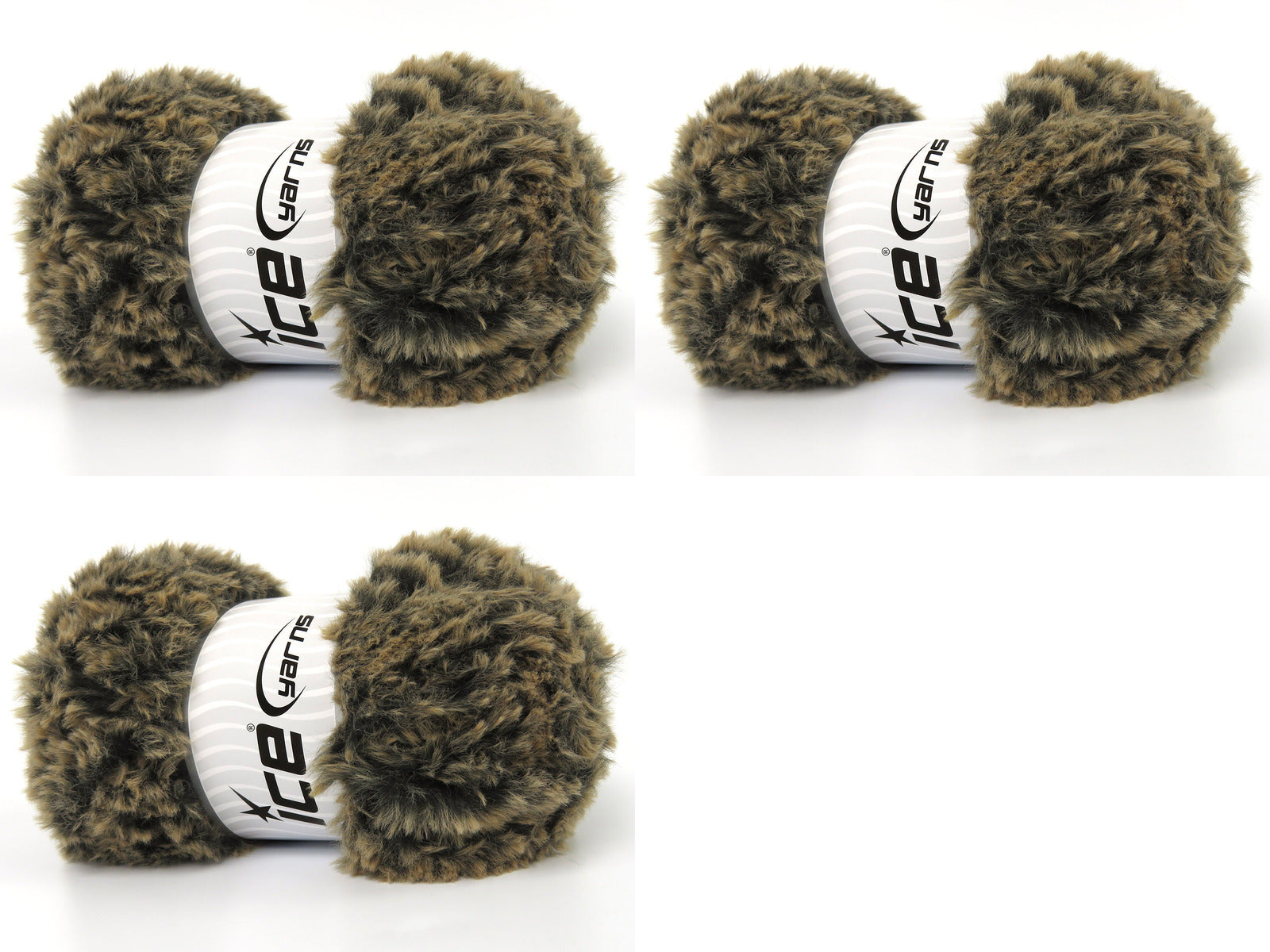 Bunny Fur Black, Brown Sku:fnt2-82969