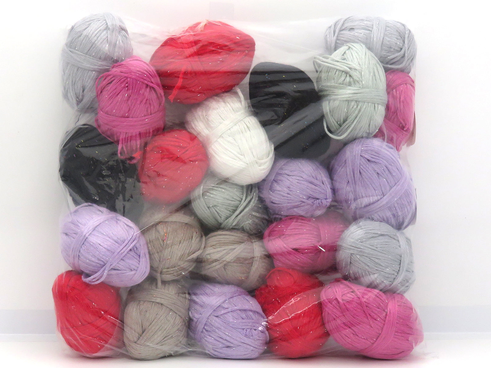 Mixed Lot Multicolor Viscose Glitz Leftover Yarns fnt2-83063