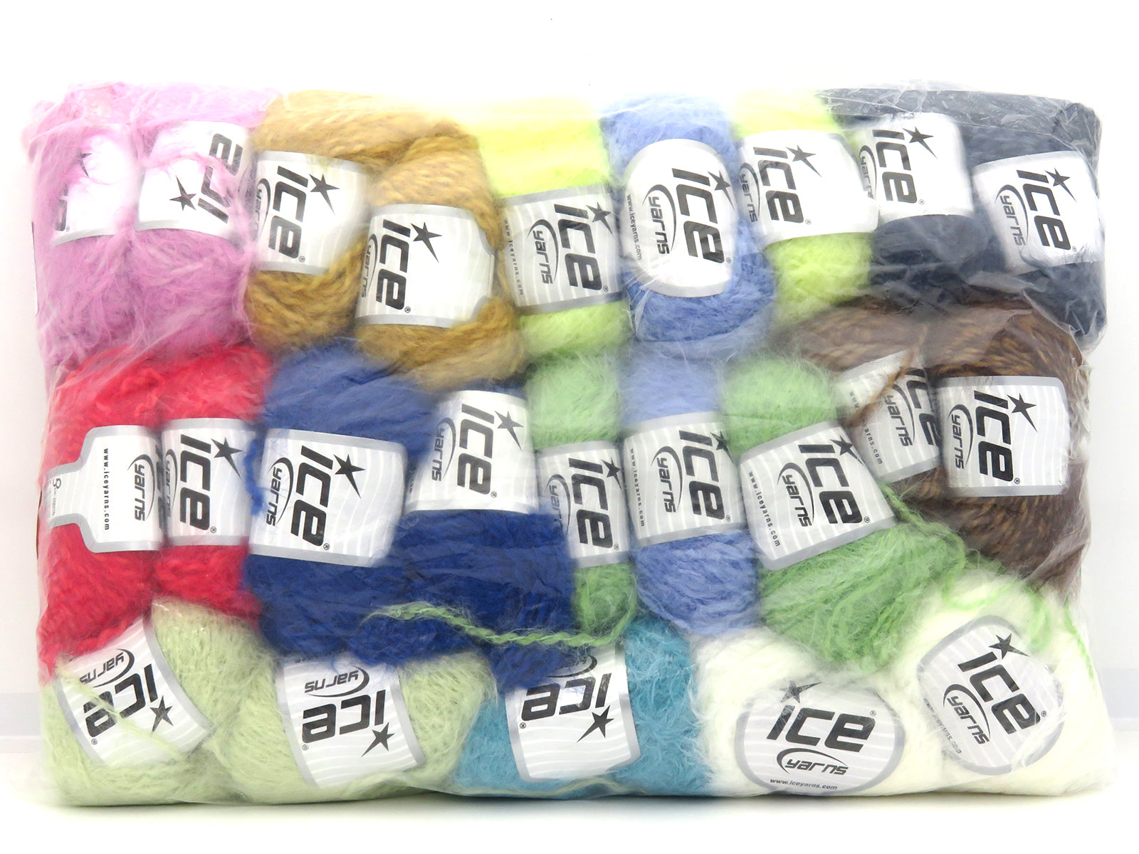 Mixed Lot Multicolor Merino Fur Yarns fnt2-83138