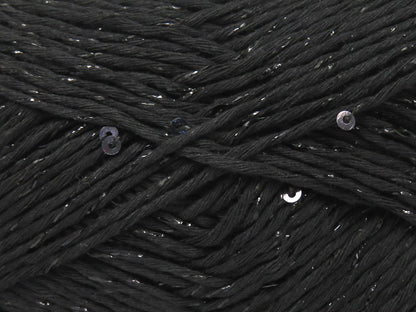 Natural Cotton Paillette Black fnt2-83275