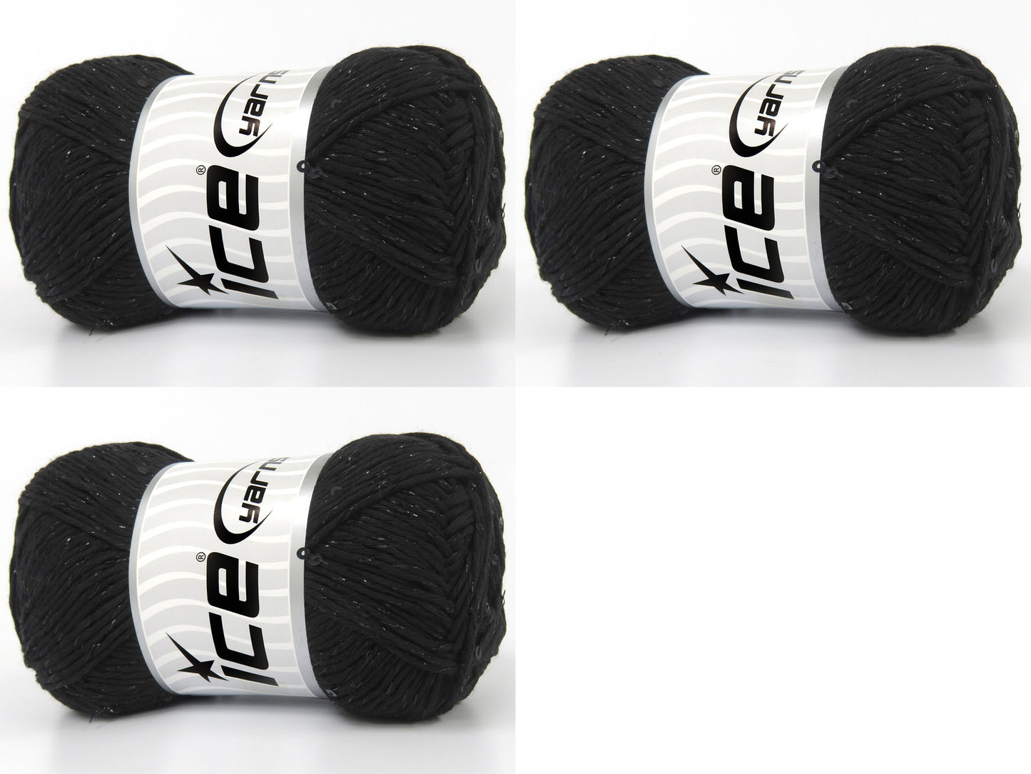 Natural Cotton Paillette Black fnt2-83275