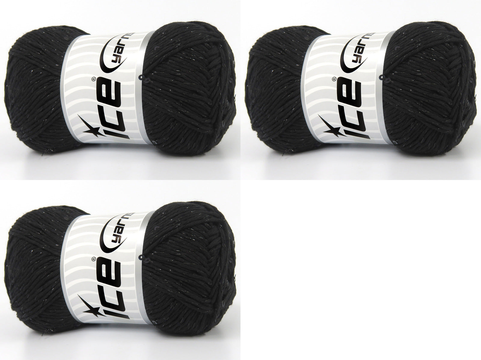 Natural Cotton Paillette Black fnt2-83275