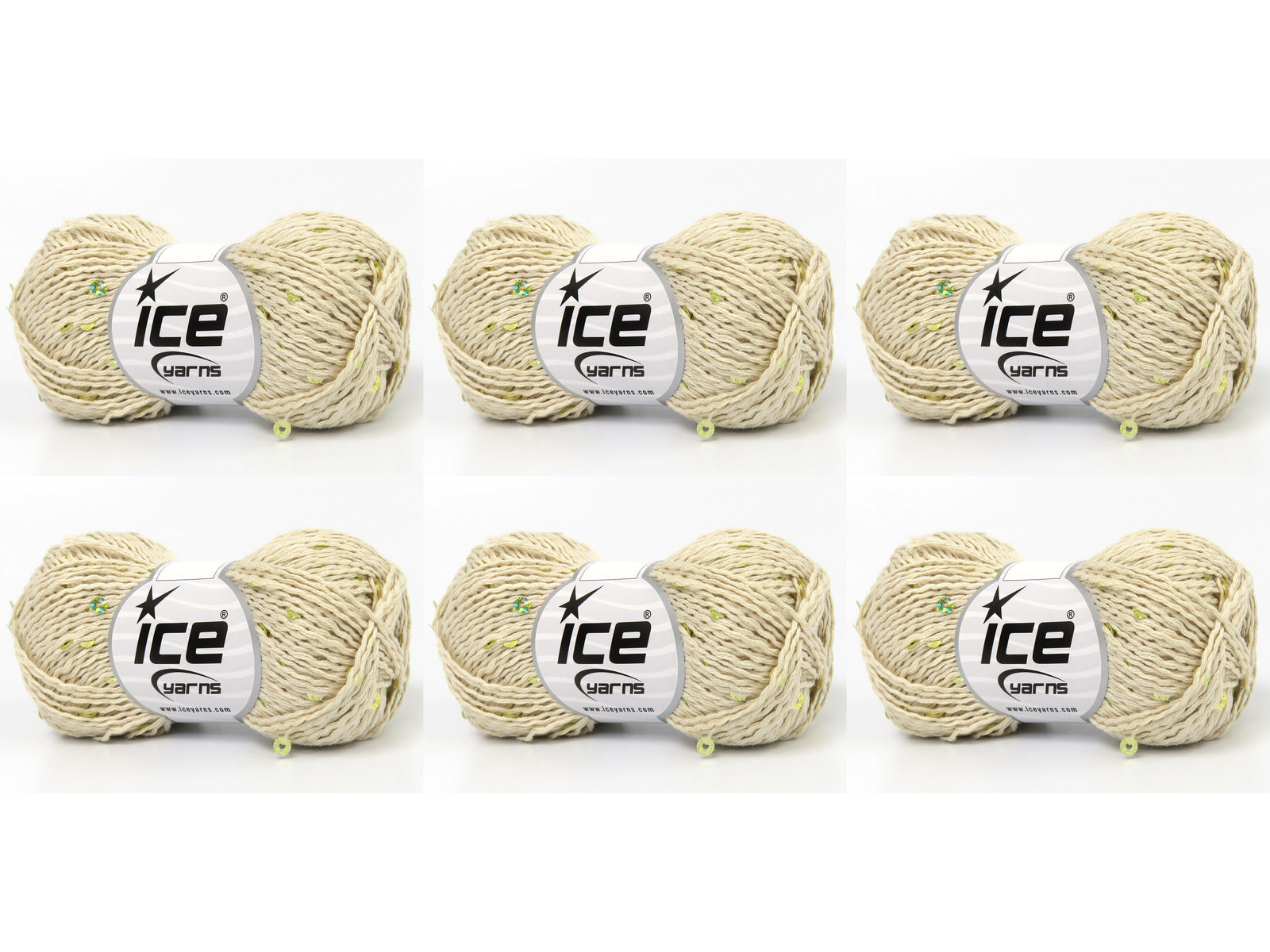Natural Cotton Light Paillette Cream fnt2-83349