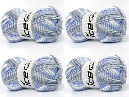 Baby Bamboo Magic Blue Shades, Light Grey, White fnt2-83597