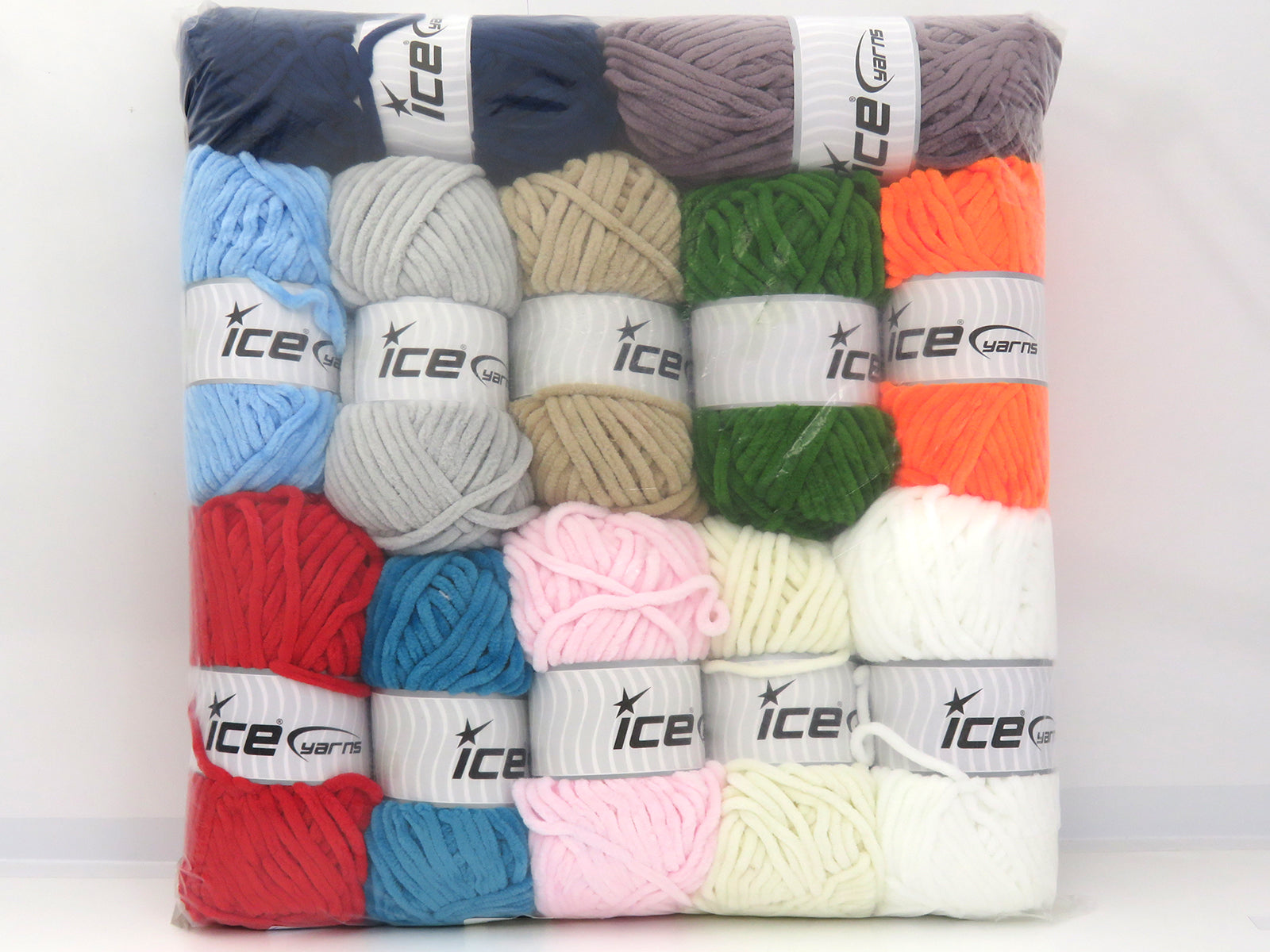 Mixed Lot Multicolor Chenille Baby Yarns fnt2-83683