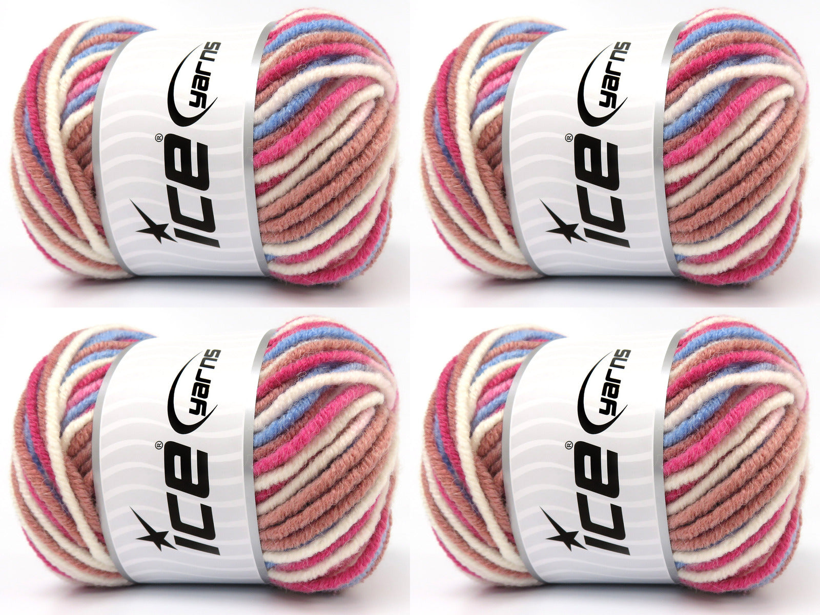 Star Merino Batik Blue, Pink Shades, Cream fnt2-84232