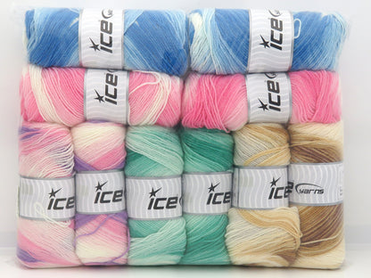 Mixed Lot Multicolor Baby Batik Yarns fnt2-84311