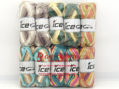 Mixed Lot Multicolor Biscuit Yarns fnt2-84313