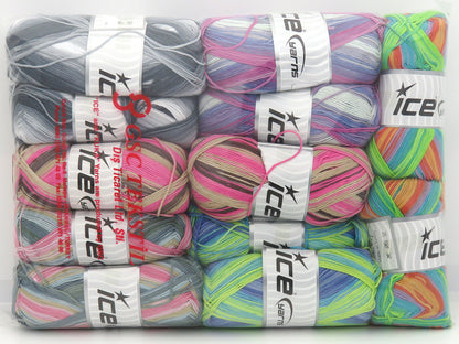 Mixed Lot Multicolor Cotton Magic Yarns fnt2-84314