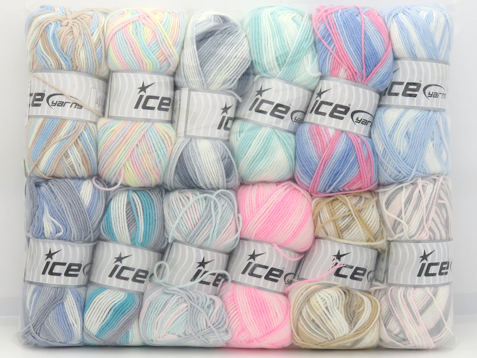 Mixed Lot Multicolor Baby Bamboo Magic Yarns fnt2-84315