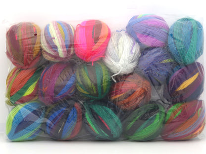 Leftover Self Striping Yarns Mixed Lot fnt2-84370