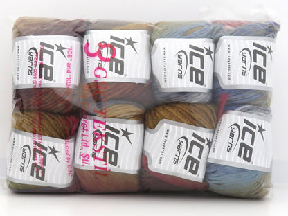 Mixed Lot Multicolor Vivid Wool Yarns fnt2-84448