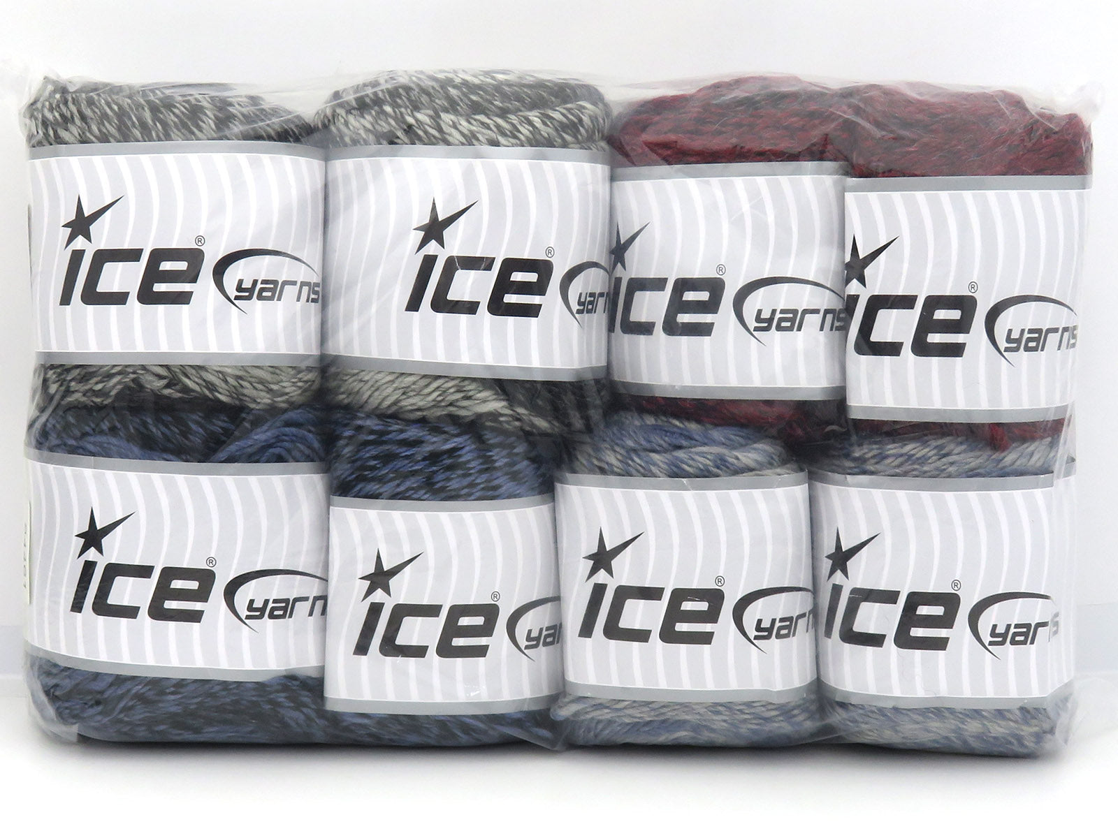 Mixed Lot Multicolor Self Striping Winter Yarns fnt2-84461