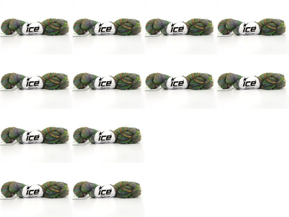 Spiral Air Ribbon Green, Grey, Orange, Turquoise fnt2-84498