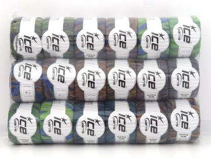 Mixed Lot Multicolor Aria Fresca Yarns fnt2-84514