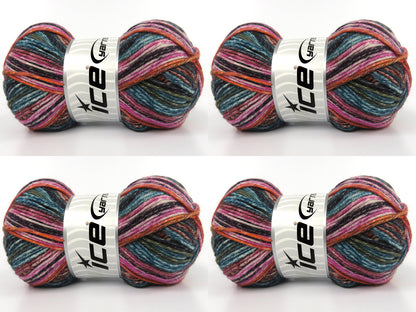 Cottonac Spray Pink, Orange, Brown, Copper, Turquoise, Black fnt2-84632