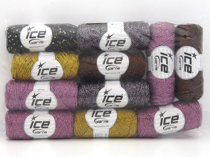 Mixed Lot Multicolor Metallic Yarns fnt2-84802